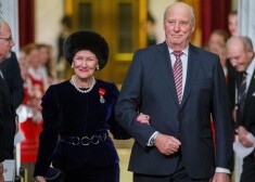 Norvēģijas karalis Haralds un karaliene Sonja.