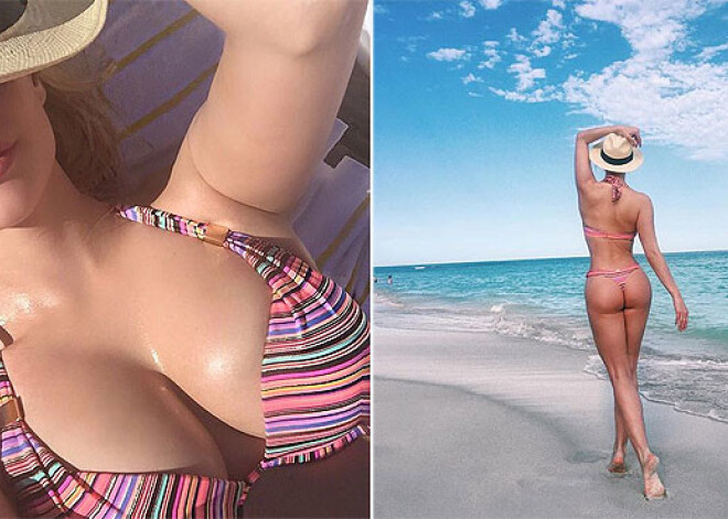 Татьяна Котова демонстрирует сексуальные формы на пляже в Майами
