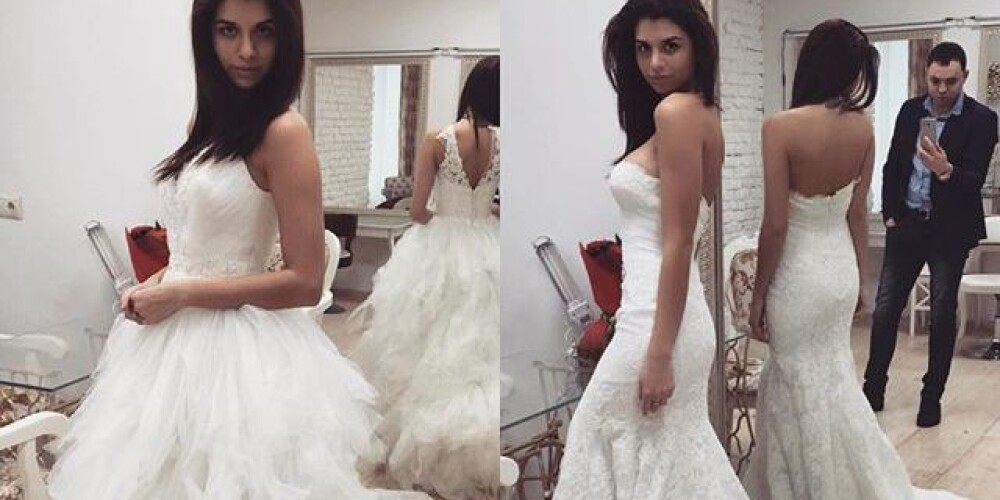 Алиана Устиненко выбирает свадебное платье