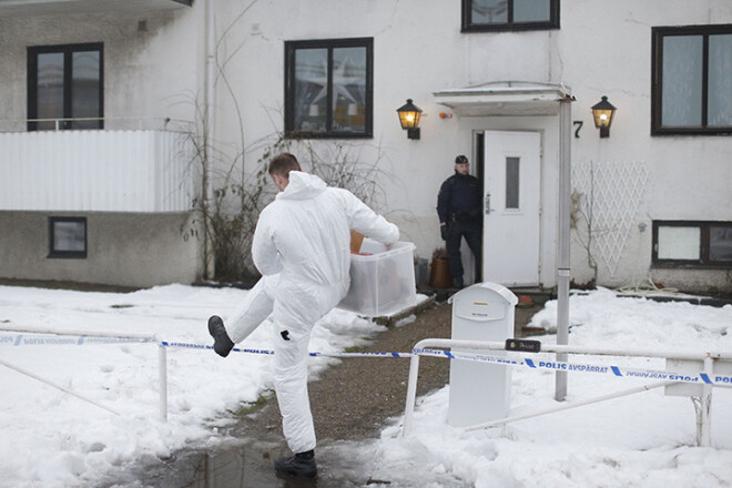 Policijas darbinieki Mēlndalā izmeklē slepkavību.