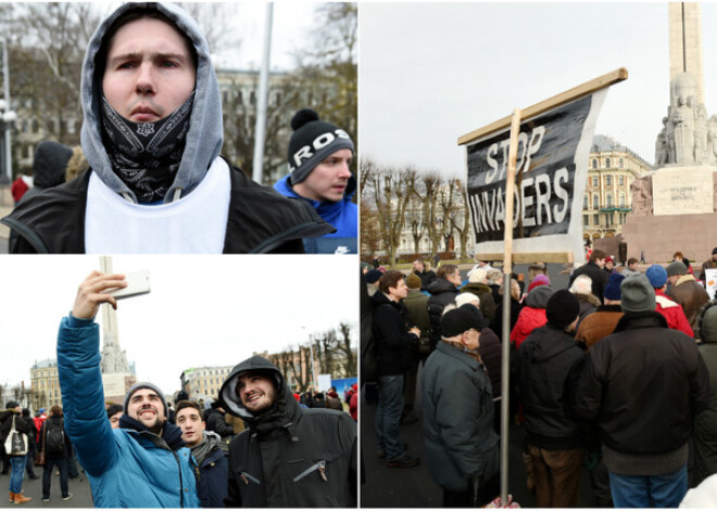 "Valdība, nenodod Latviju!" 200 cilvēki Rīgas centrā šodien protestē pret "masu imigrāciju"