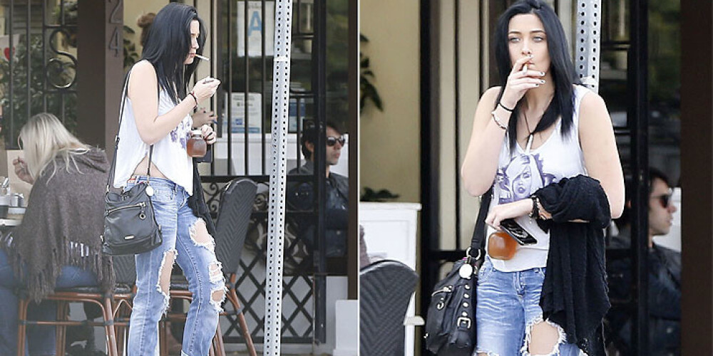 Дочь Майкла Джексона Пэрис была замечена с сигаретой на улицах Лос-Анджелеса