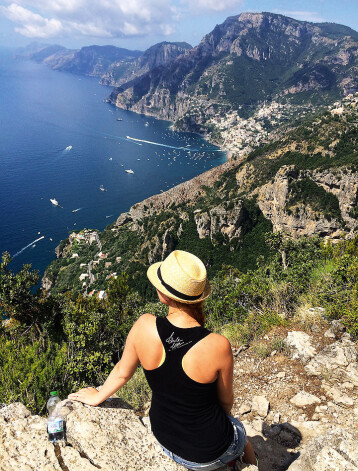 Amalfi piekraste pie Positano pilsētas.