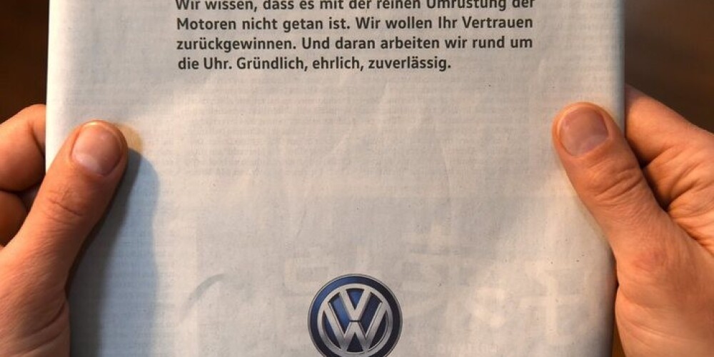 "Volkswagen" sāk reklāmas kampaņu Vācijā klientu uzticības atgūšanai
