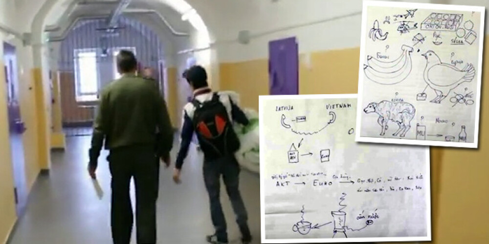 Kā vjetnamietim iepirkties cietuma veikalā? Latvijas cietumsargi to paskaidro, zīmējot bildītes. VIDEO