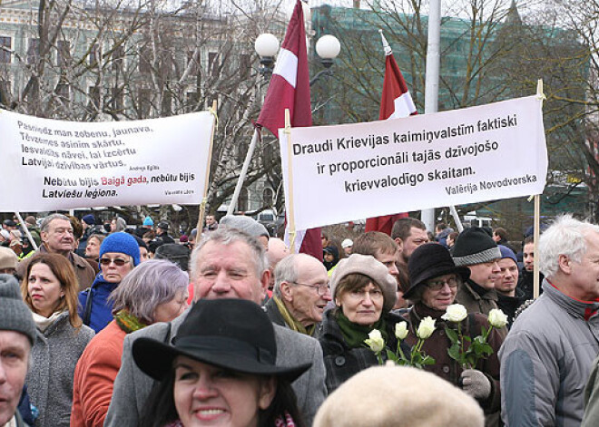 16. marta pasākumos šogad piedalījušies ap 900 cilvēku, kas ir mazāk nekā citus gadus