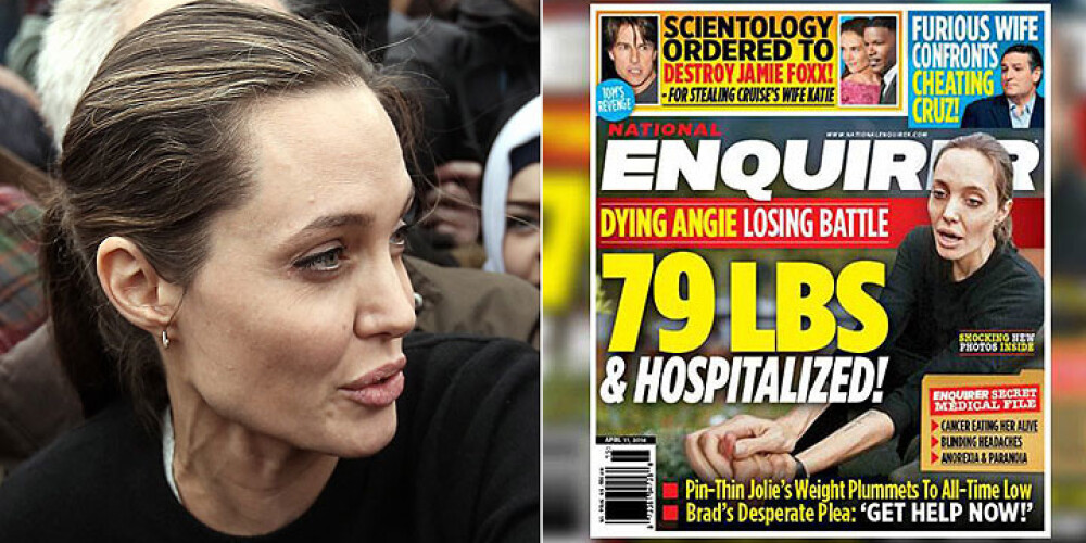 Она весит 35 кг! Американский таблоид вновь хоронит Джоли