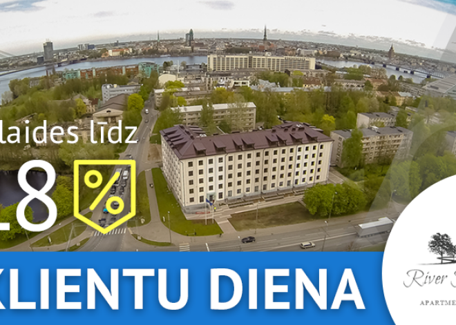 Klientu diena dzīvokļu projektā RiverPark 21. aprīlī – rezervējiet dzīvokli un saņemiet dāvanā virtuves iekārtu 5000 EUR vērtībā!