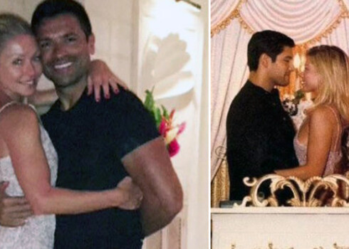 Aktrise un TV personība Kellija Ripa 20. kāzu gadadienu atzīmē tajā pašā kleitā, kurā Lasvegasā teica jāvārdu vīram aktierim Markam Konsuelosam 1996. gadā.