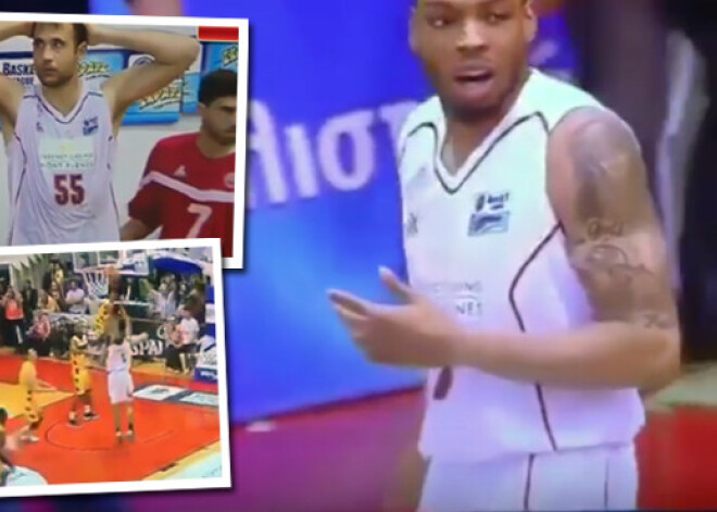 Basketbolists izgāžas pēc pilnas programmas. Iemet savā grozā un "norok" komandu. VIDEO