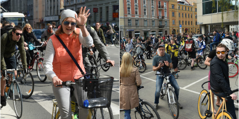 Rīgu pārņem riteņbraucēji: vismaz 2000 velosipēdistu dodas "Kritiskajā masā". FOTO
