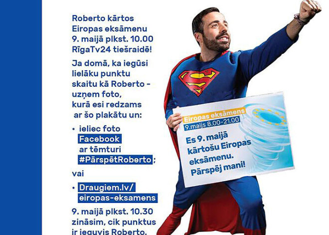 Eiropas eksāmens tiešraidē kopā ar RīgaTV 24 ētera personībām