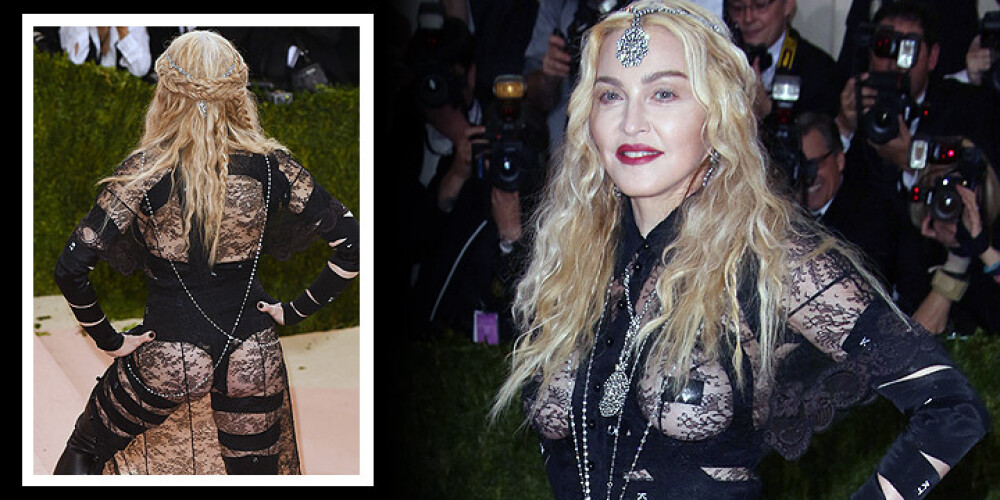 57-летняя Мадонна сверкнула ягодицами и грудью на балу