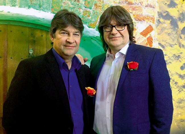 Kopā ar komponistu Jāni Lūsēnu.