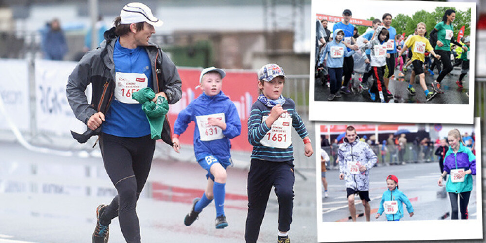 Maratona bērnu diena pulcē 8,5 tūkstošus dalībnieku. FOTO