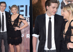 Бруклин Бэкхем и Хлоя Грейс Морец позировали фотографам на красной дорожке премьеры фильма «Соседи. На тропе войны-2»