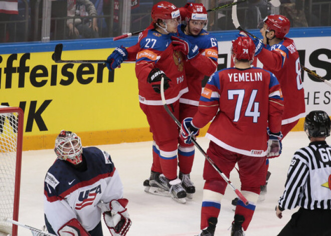 Krievi izgāž dusmas pret amerikāņiem un izcīna bronzu hokeja čempionātā. FOTO