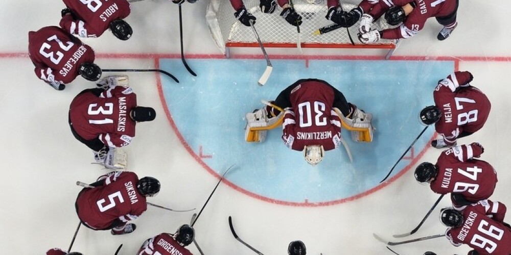 Latvijas hokeja izlase pasaules rangā atkritusi uz 12.vietu