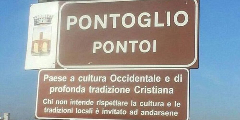 Itālijas valdība liek novākt ceļazīmes ar aicinājumu respektēt kristīgās tradīcijas