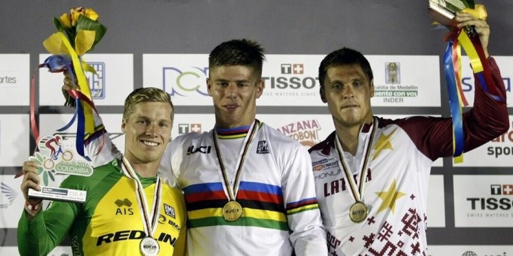 Štrombergs izcīna bronzu pasaules čempionāta individuālajā braucienā