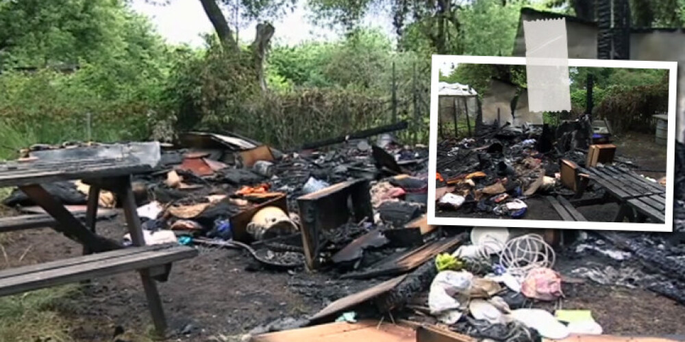 Salaspilī kārtējais traģiskais ugunsgrēks: dārza mājiņā sadeg vīrietis. VIDEO