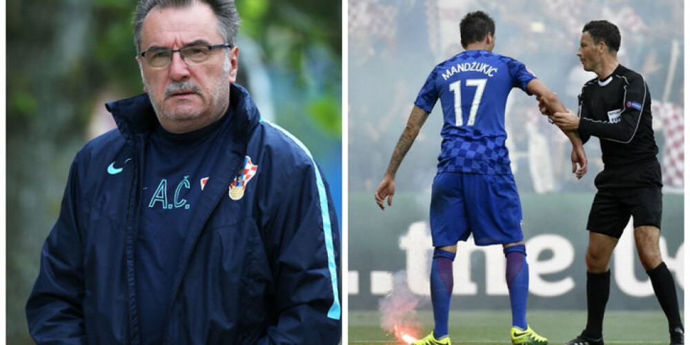 Horvātu treneris savas valsts līdzjutējus nosauc par teroristiem. VIDEO. FOTO