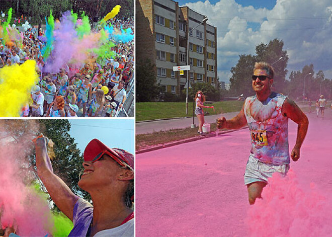 Jūrmalas Krāsu skrējiens pulcē 3500 dalībnieku. FOTO