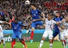 Francija sagrauj sensacionālo Islandi un sasniedz Eiropas čempionāta pusfinālu