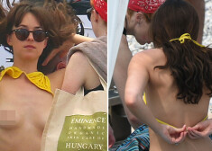 Дакота Джонсон переодевалась на глазах у окружающих