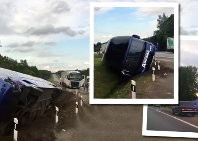 Smoļenskā avarējis Karsuma pārstāvētā "Dinamo" kluba autobuss. VIDEO