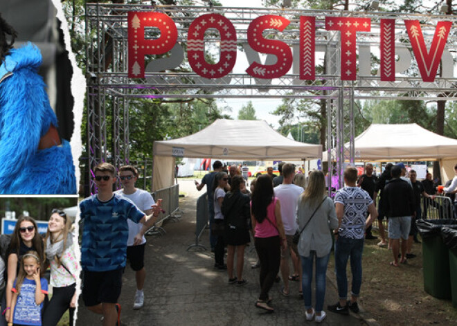 Uz jubilejas festivālu "Positivus 2016" plūst ļaužu tūkstoši. FOTO