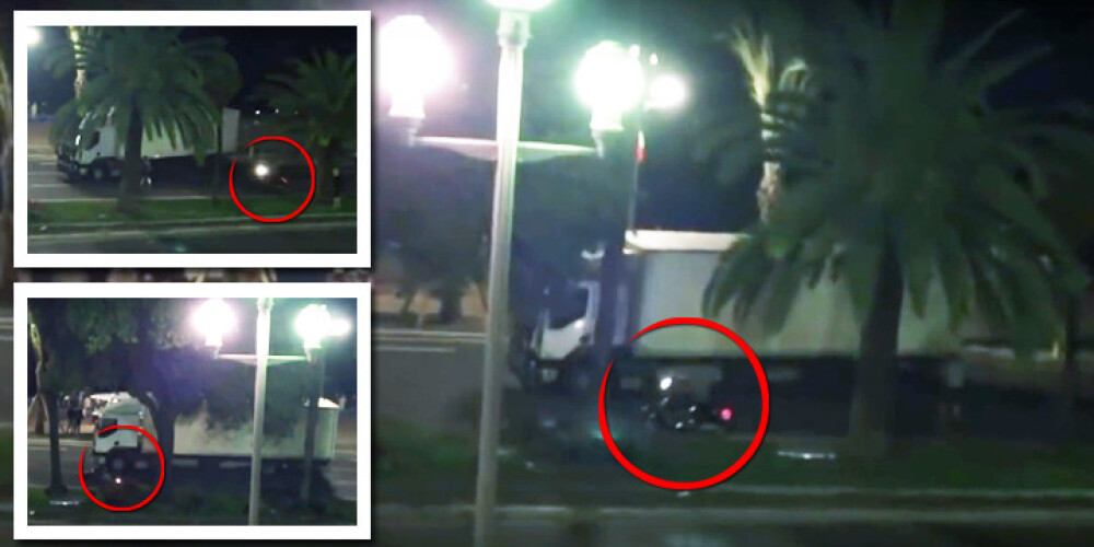 Varonīgs motociklists centies apturēt braucošo teroristu auto. VIDEO (+18)