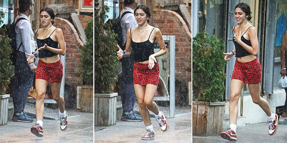 Дочь Мадонны пробежалась по Нью-Йорку под дождем