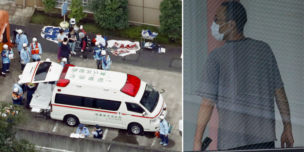 Slaktiņš Japānā: vīrietis ar nazi aprūpes namā nogalina 19 cilvēkus. FOTO