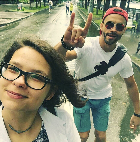 Дмитрий Иванов и Анастасия покатались на роликах