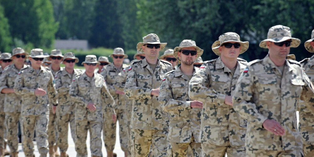 Lietuvā ieradusies Polijas kājnieku rota, lai piedalītos militārajās mācībās