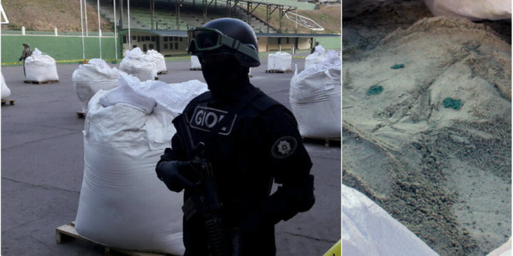 Varens ķēriens Bolīvijas policistiem - atrastas 7,5 tonnas kokaīna. FOTO