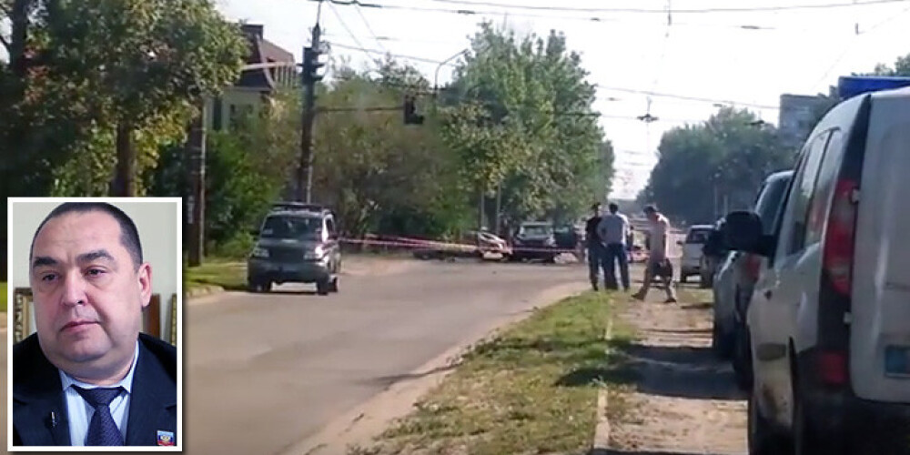 Luhanskā uzspridzināts teroristu līdera auto, pats Plotņickis slimnīcā cīnās par dzīvību