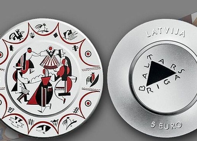 Latvijas Banka izlaiž unikālā formā veidotu 5 eiro monētu.FOTO