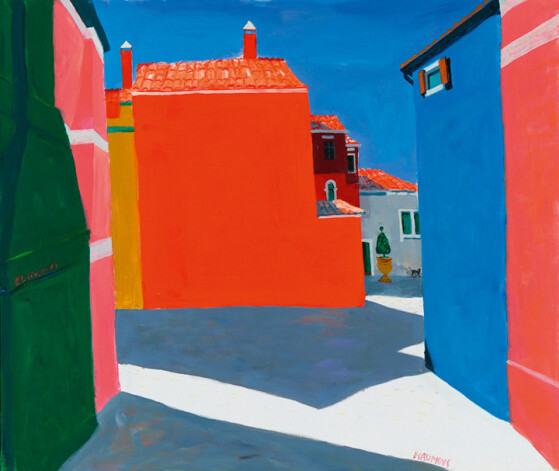 Aleksejs Naumovs. „Burano” (2011., audekls/ eļļa, 170 x 200 cm).