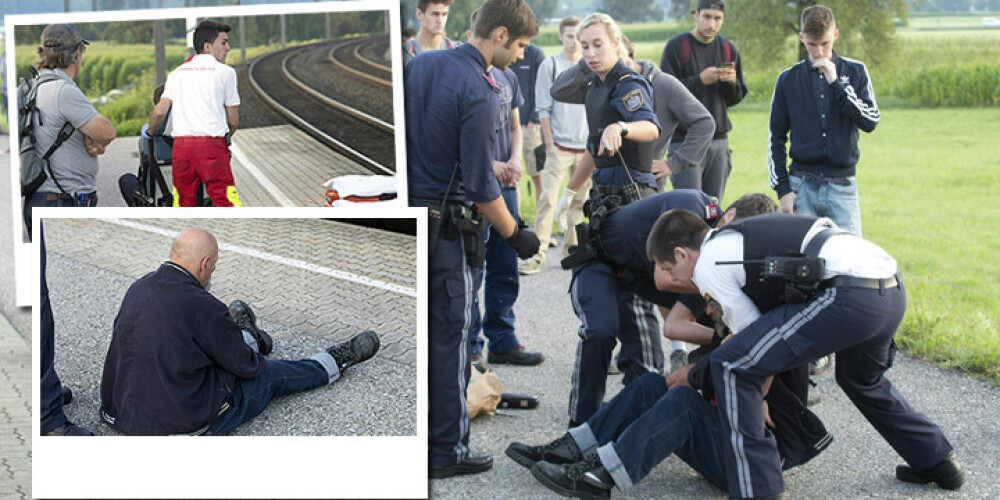 Kārtējais uzbrukums vilcienā - garīgi slims vīrietis sadur 2 jauniešus