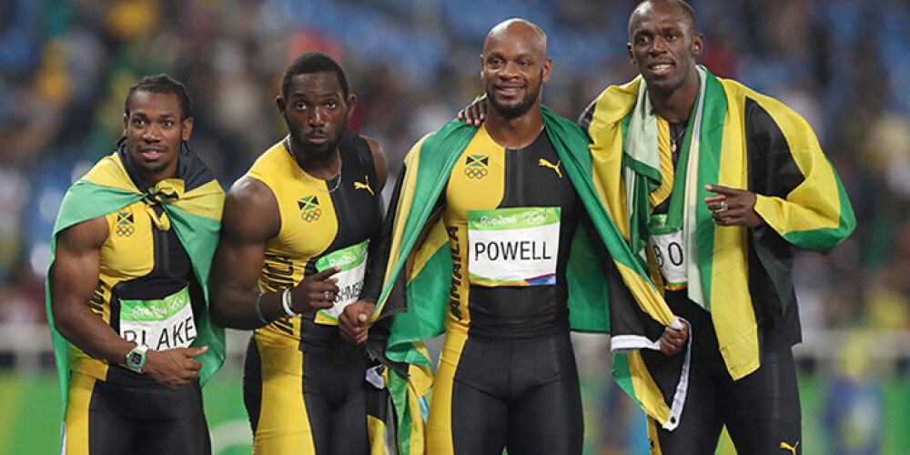 Jamaika ar Boltu triumfē 4x100 metru stafetē; leģendārais sprinteris izcīna savu devīto olimpisko zeltu