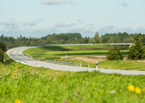 Rekonstruētais Vecpiebalgas ceļa posms.