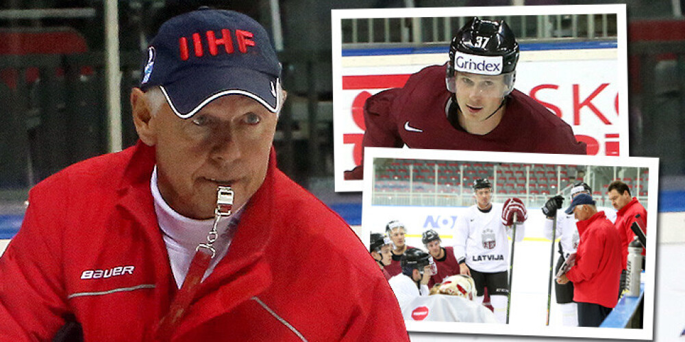 Aizvadīts hokeja izlases pirmais treniņš Vasiļjeva vadībā; uz ledus arī Bārtulis. FOTO