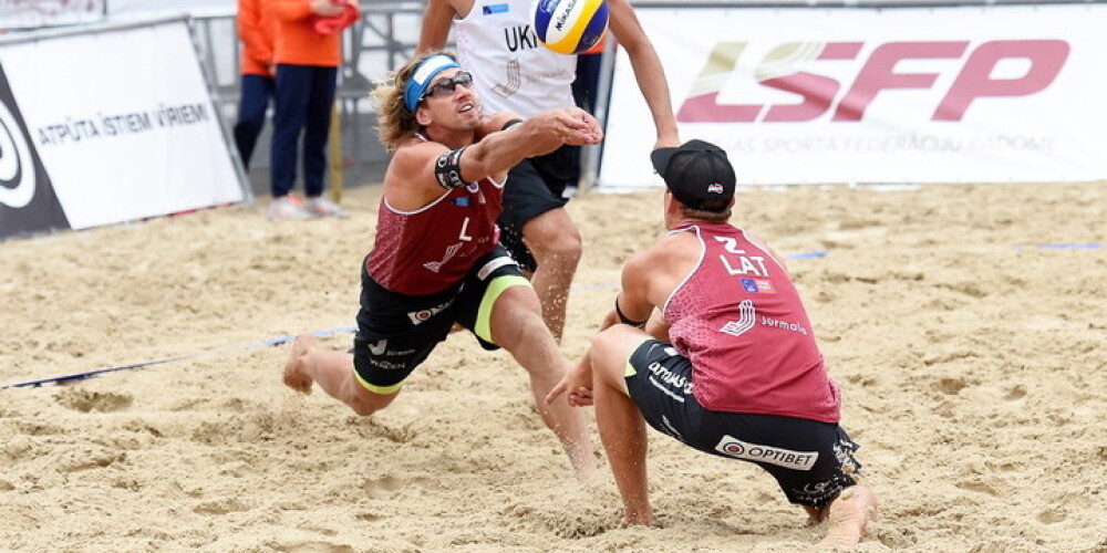 Jūrmalas "Masters" finālā spēlēs viens Latvijas pludmales volejbolistu pāris