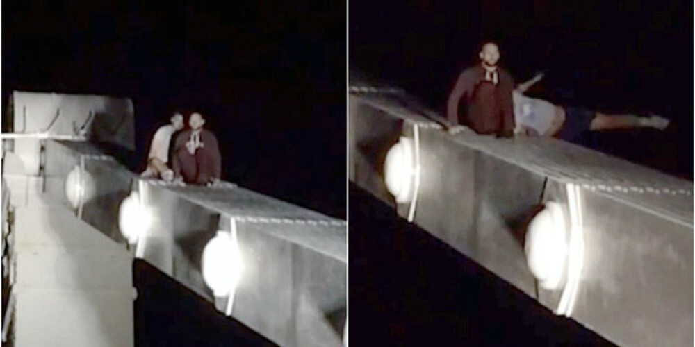 Šausmīga pašnāvība uz tilta Maskavā. Viņš pārdomāja, bet bija par vēlu... VIDEO