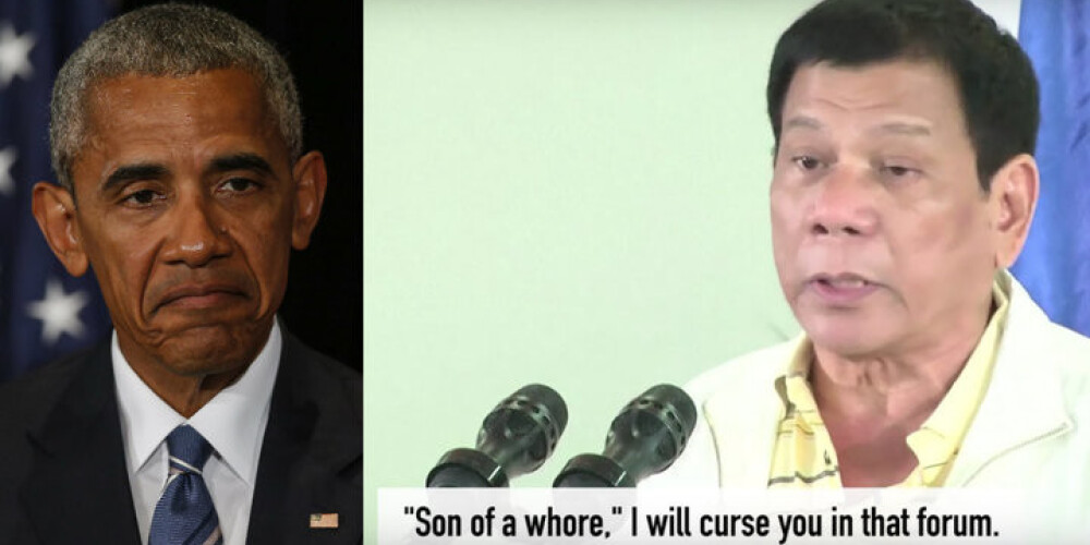 Filipīnu prezidents drausmīgiem vārdiem nolamā Obamu. VIDEO
