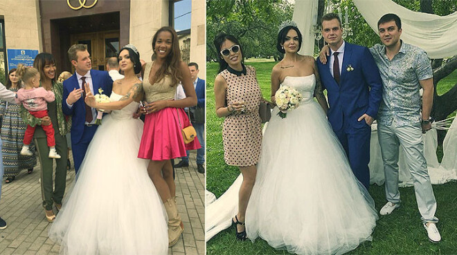 На свадьбе была и коллега Амины по «Каникулам в Мексике» Катрин Рвиза