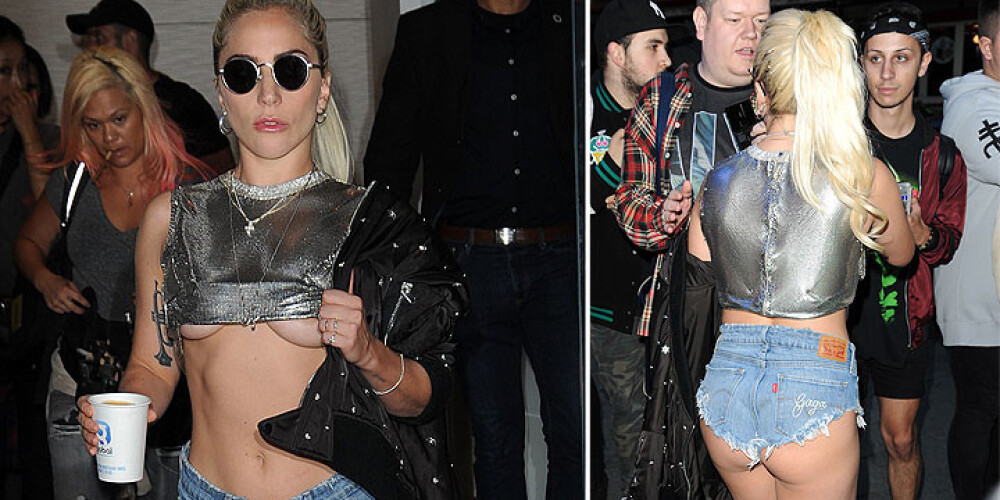 Леди Гага сверкнула грудью и попой в откровенном наряде