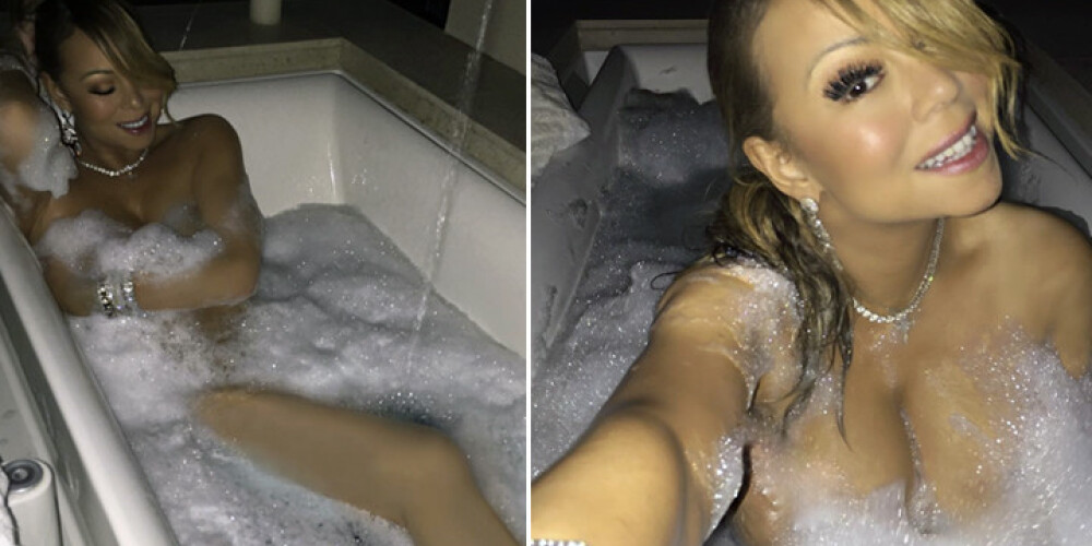46-летняя Мэрайя Кэри позирует голая в ванне